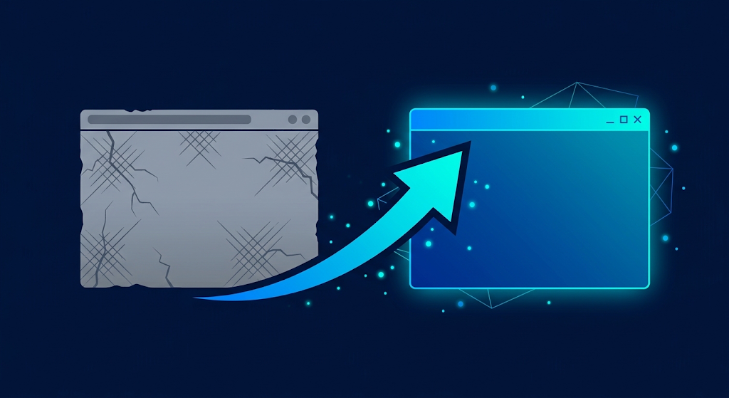 Website transformation, before and after